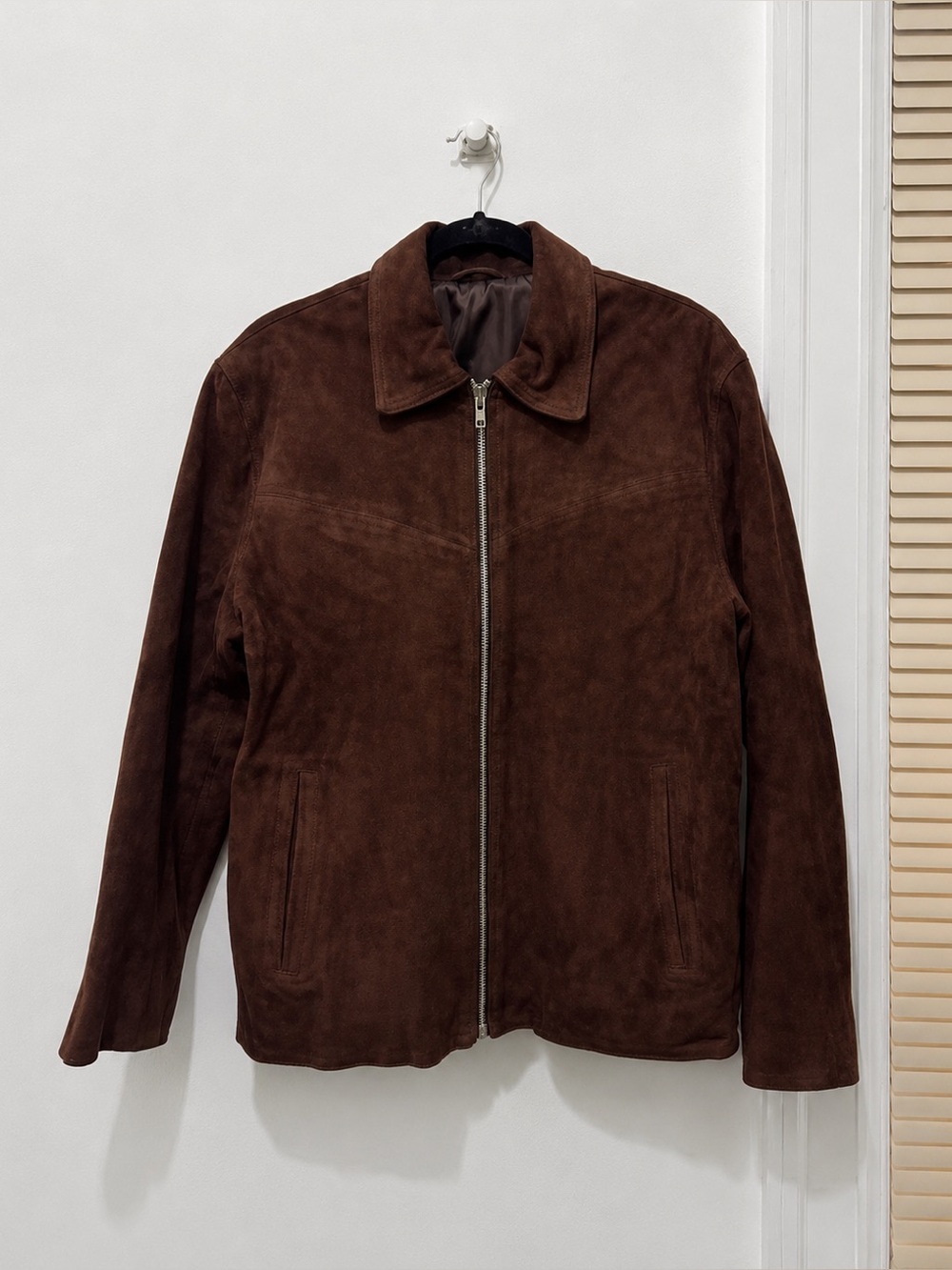 Men's Brown Suede Zip Jacket
